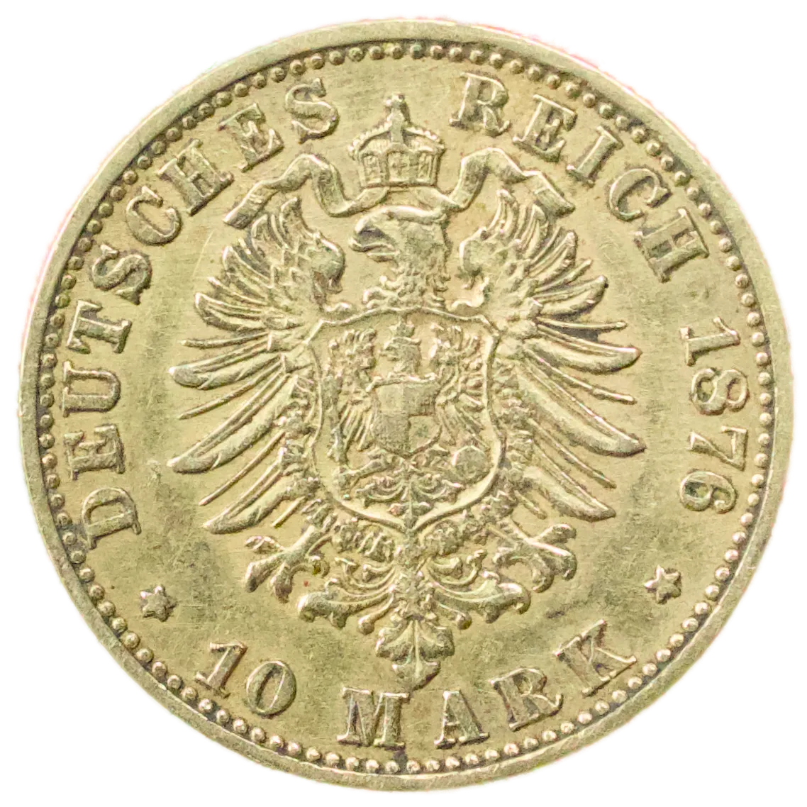 Allemagne 🇩🇪 Baden Frédéric Ier (1856-1907) 10 Mark 1876 Or 3.95 gr