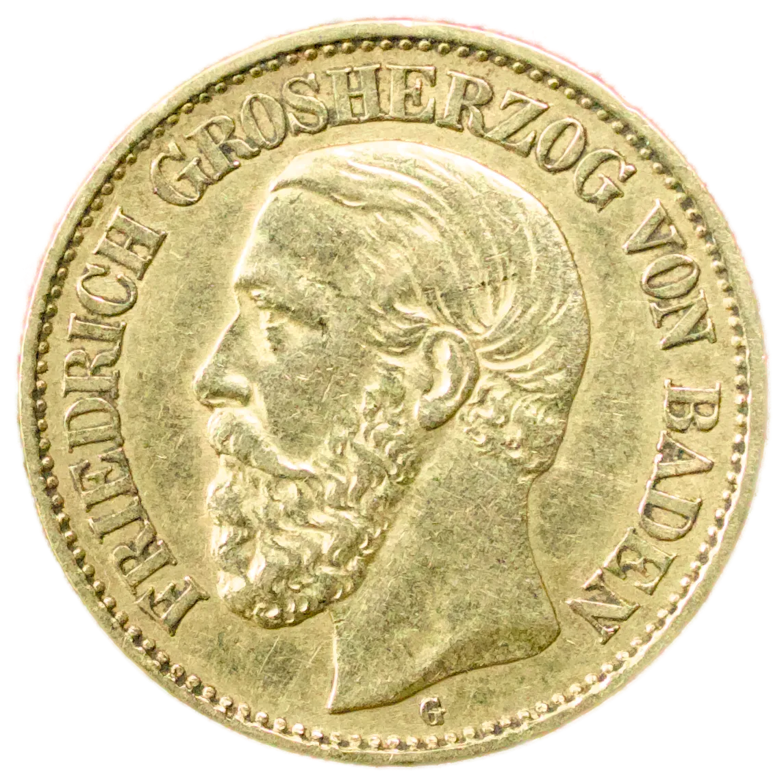 Allemagne 🇩🇪 Baden Frédéric Ier (1856-1907) 10 Mark 1876 Or 3.95 gr