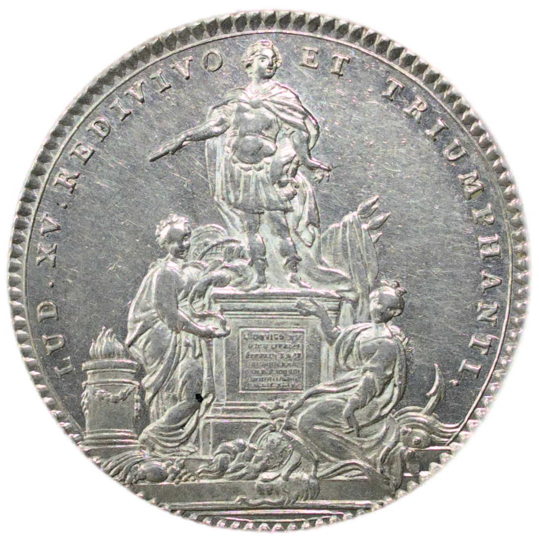 Jeton Louis XV (1715-1774) Etats de Bretagne (Rennes) 1754 Argent 6.88 gr