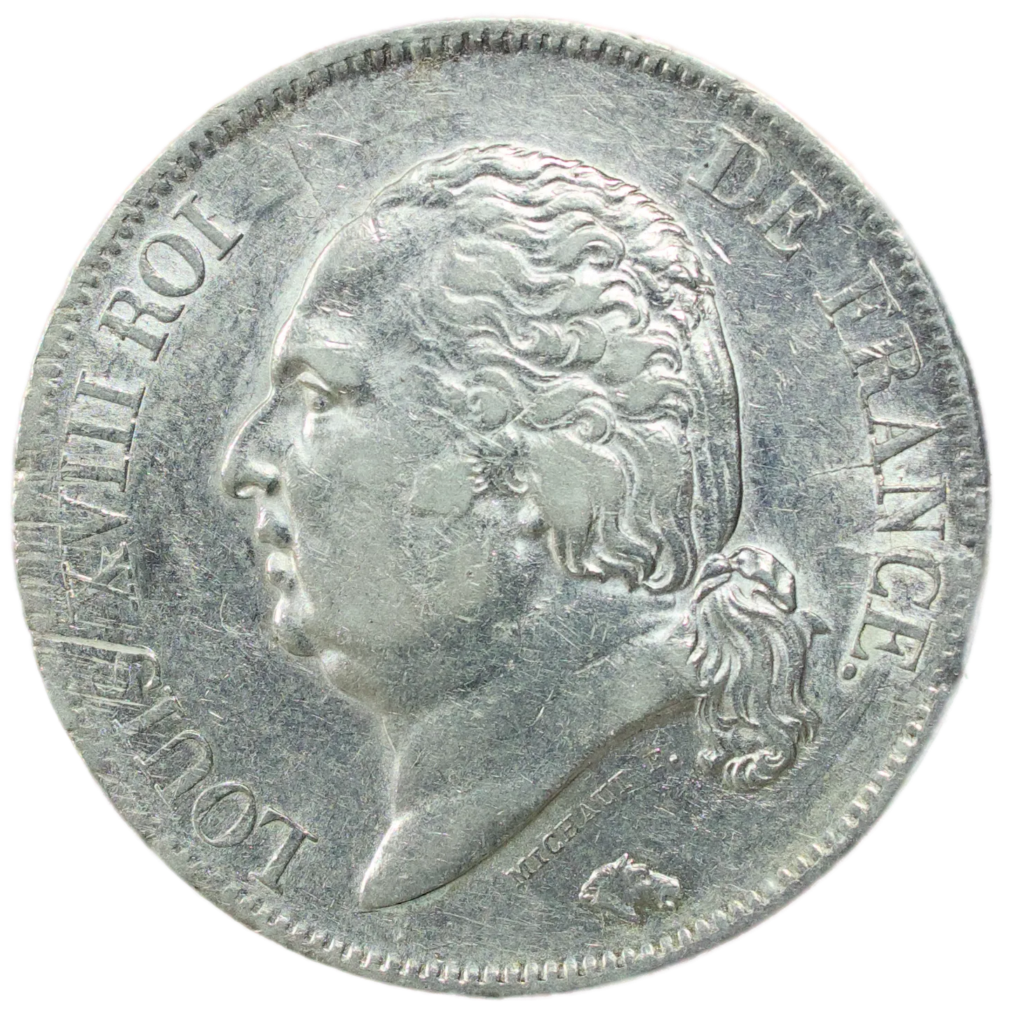 Louis XVIII (1814-1824) 5 francs 1816 I Limoges Argent 12.81 gr