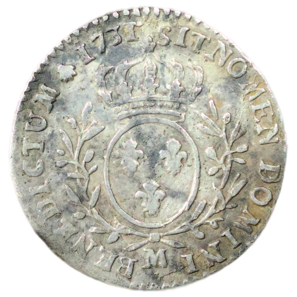 Louis XV (1715-1774) 1/10 écu aux branches d'olivier 1731 M Toulouse argent 2.81 gr