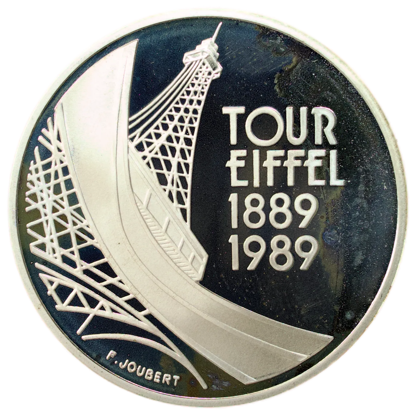 5 Francs Centenaire de la tour Eiffel 1989 Épreuve BE argent 11.97 gr