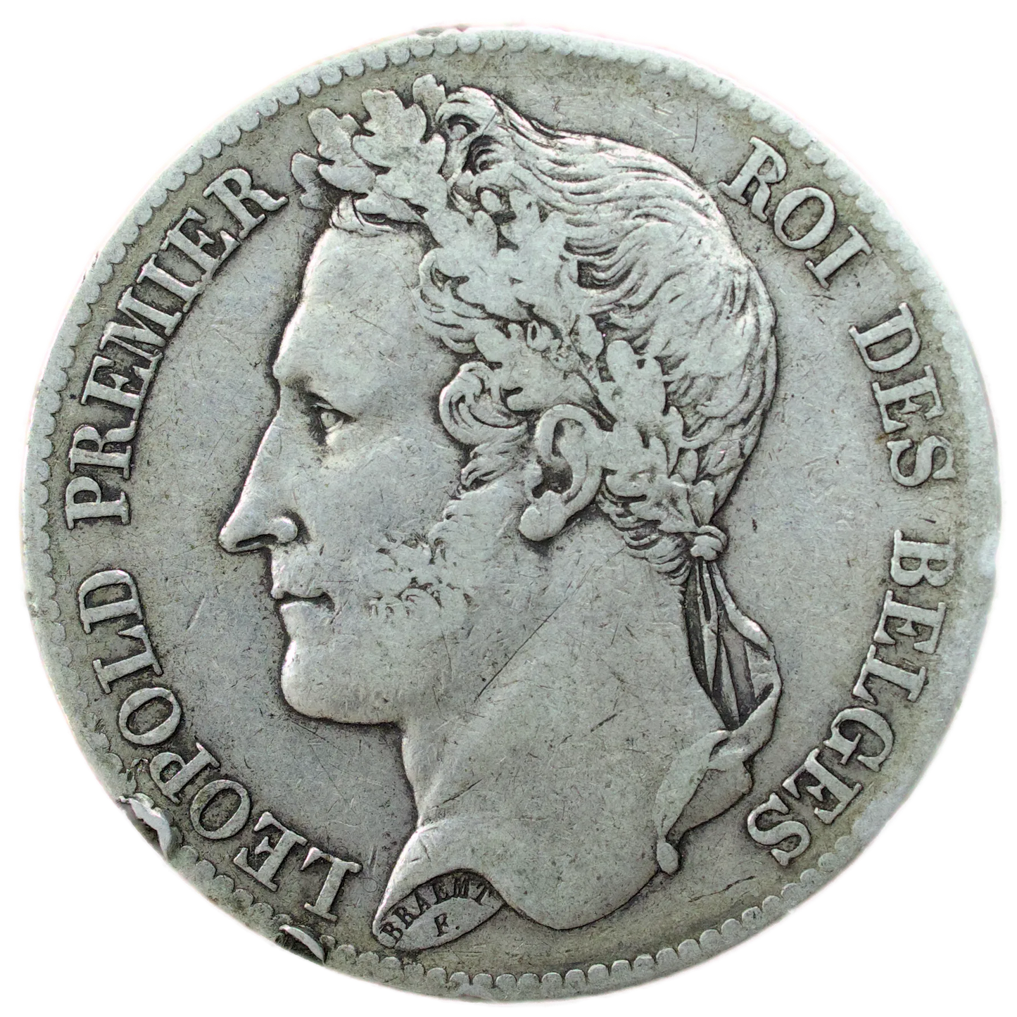 🇧🇪 Belgique Léopold Ier (1832-1849) 5 Francs 1834 Tranche A argent 24.69 gr