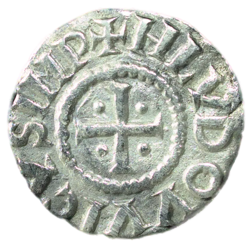 Carolingians Louis 1st The Pious (814-840) Denarius at the temple R/ XPISTIANA RELIGIO silver 1.21 gr