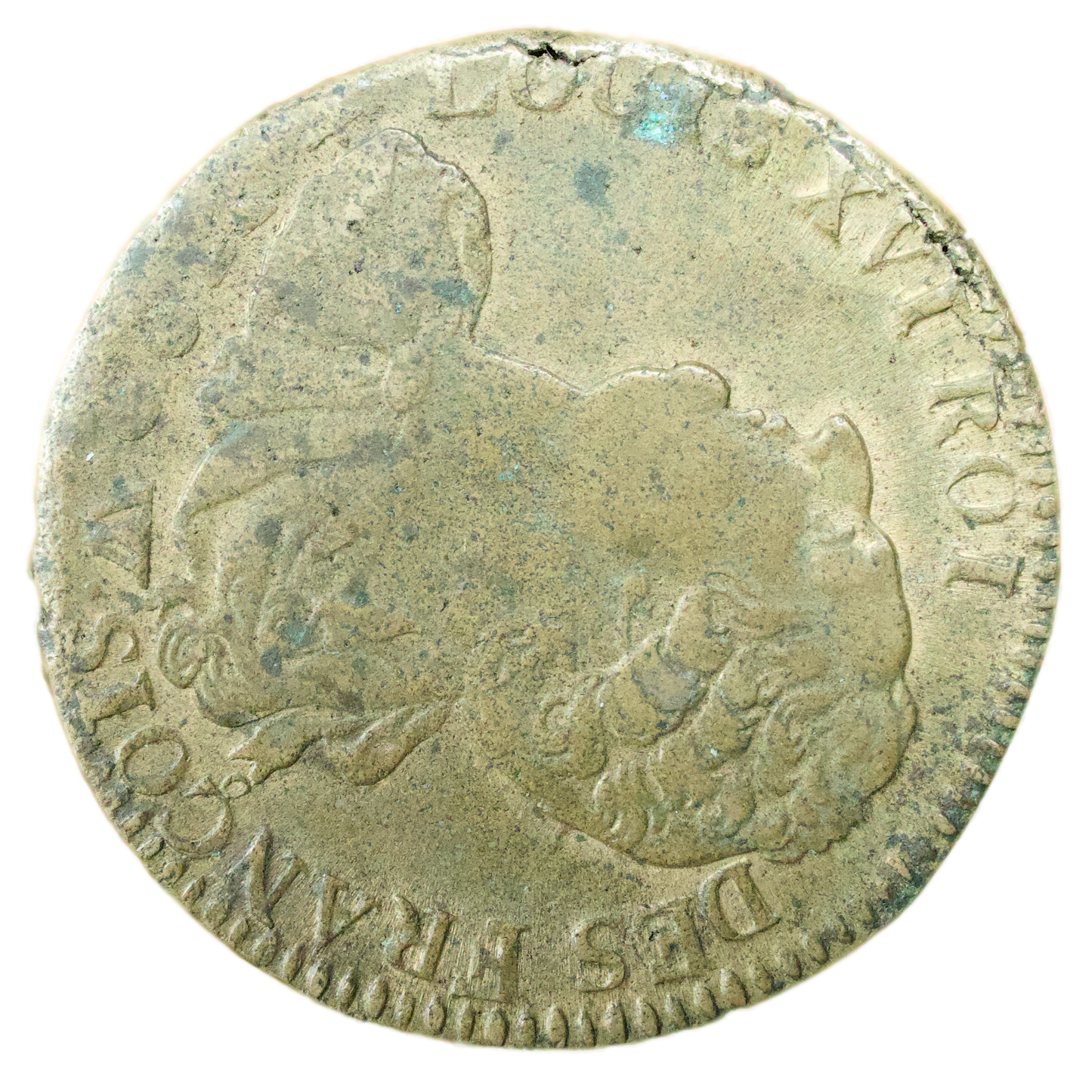 Constitution (1791-1793) 2 Sols François AN 4 1792 W Lille frappé désaxé 23.75 gr