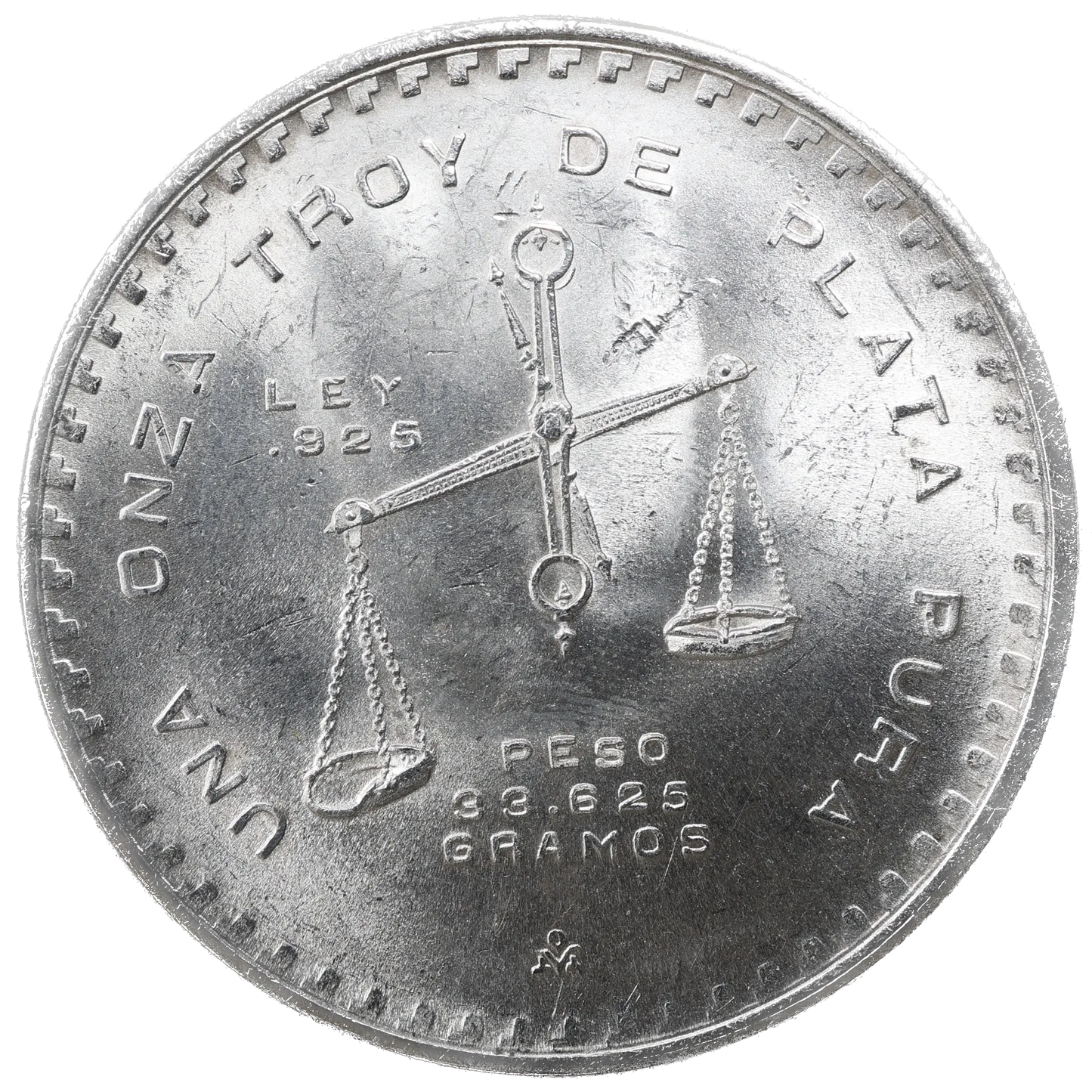 Mexique 1 OZ Argent - Casa de moneda de Mexico - Una Onza de Plata Pura 1980 Balancier 33,625 gr 925‰