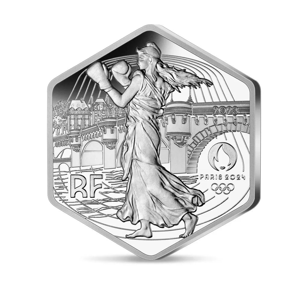 Monnaie de Paris Jeux Olympiques et Paralympiques de Paris JO 2024 Coffret de 4 monnaies 10€ hexagonales Argent BU