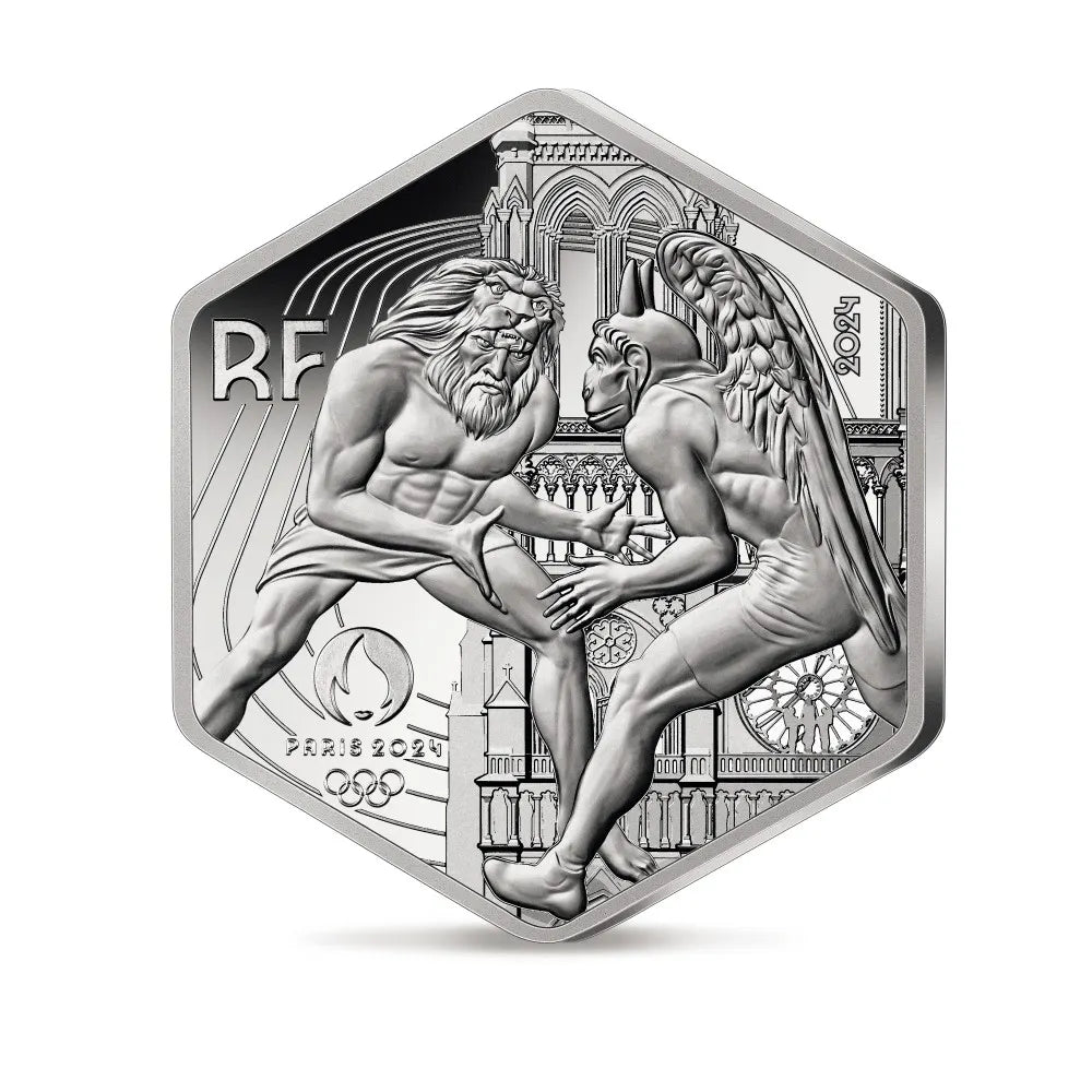 Monnaie de Paris Jeux Olympiques et Paralympiques de Paris JO 2024 Coffret de 4 monnaies 10€ hexagonales Argent BU