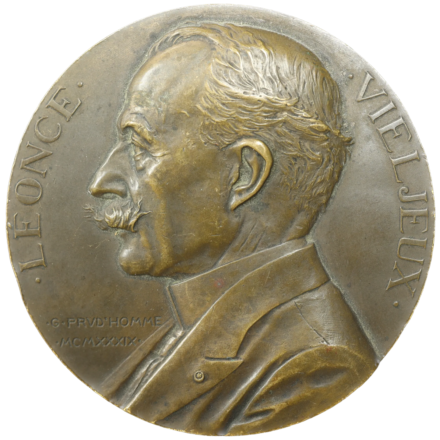 Medal City of La Rochelle - Léonce Vieljeux - G. Prud'homme 1939 - Bronze - 133.91 gr