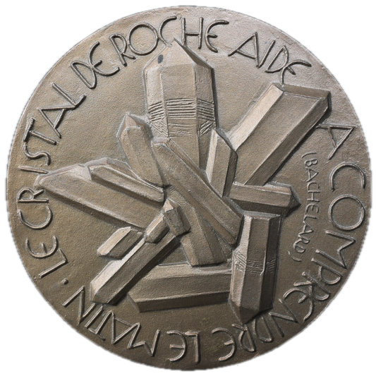 Medal The Rock Crystal Helps to Understand the Morning (By Bachelard) 1982 Bronze 204.91 gr 68 mm