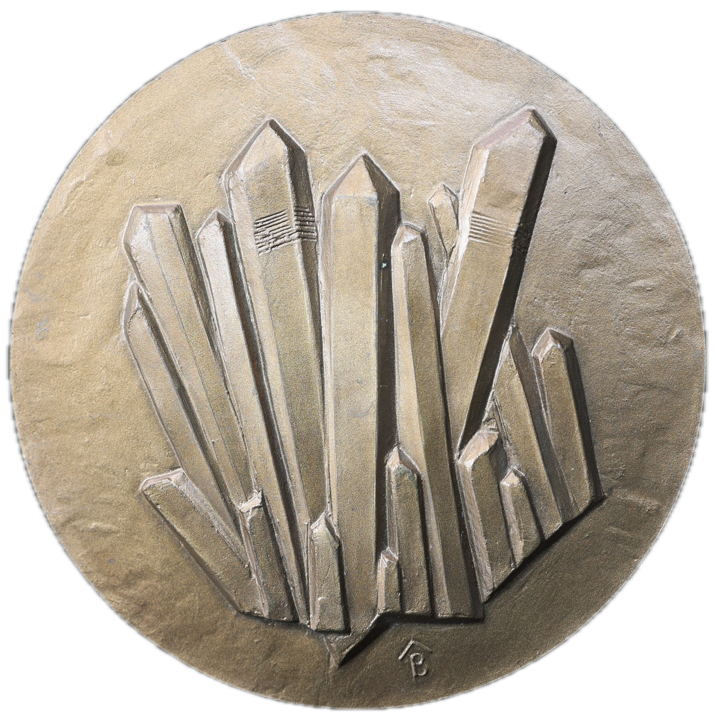 Medal The Rock Crystal Helps to Understand the Morning (By Bachelard) 1982 Bronze 204.91 gr 68 mm