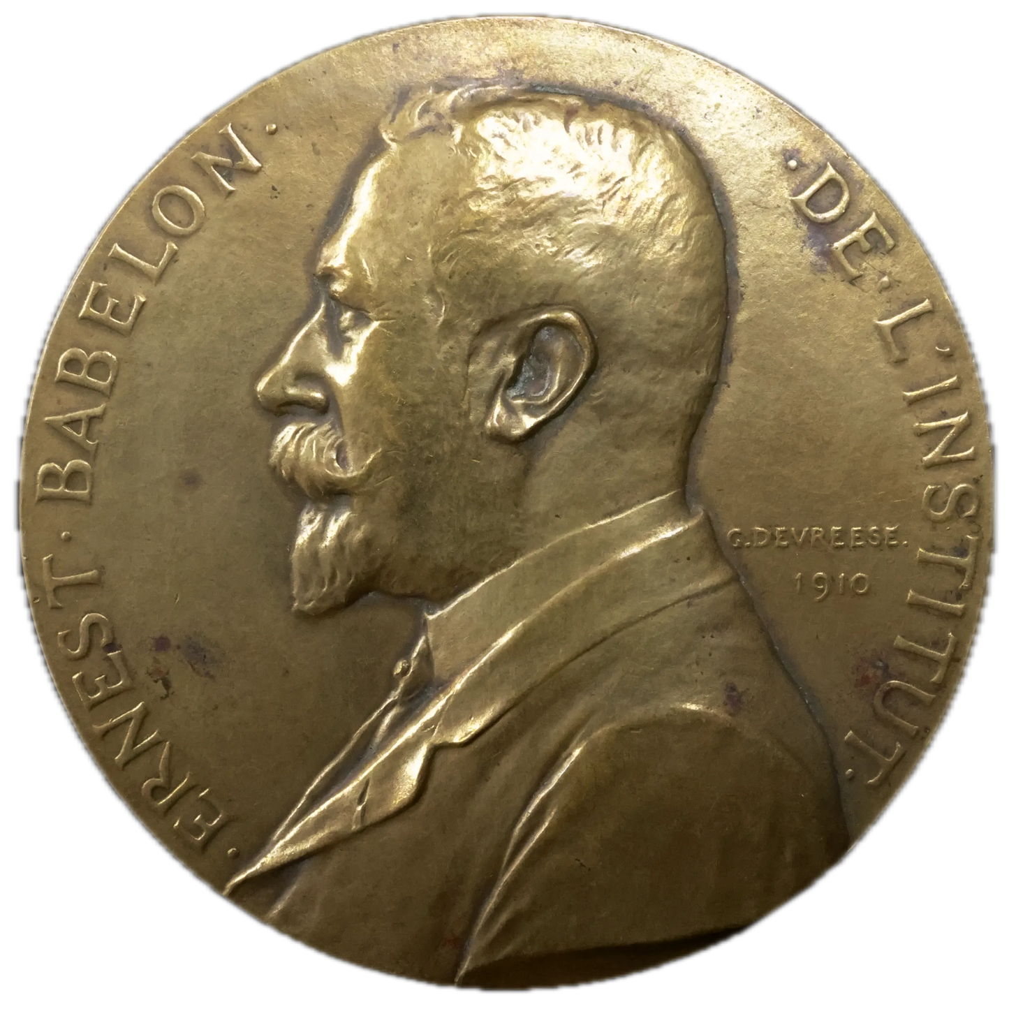 Medal Ernest BABELON (1854-1924) Intern. Congress. of Num and Art of Med. Brussels 1910 Belgium Bronze 110.16 gr 65 mm