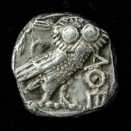 Grèce Tétradrachme d'Athènes (Frappe archaïque) R/ Chouette ΑΘΕ Argent 17.18 gr