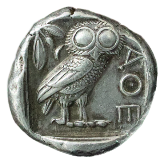 Grèce Tétradrachme d'Athènes R/ Chouette ΑΘΕ Argent 17.16 gr