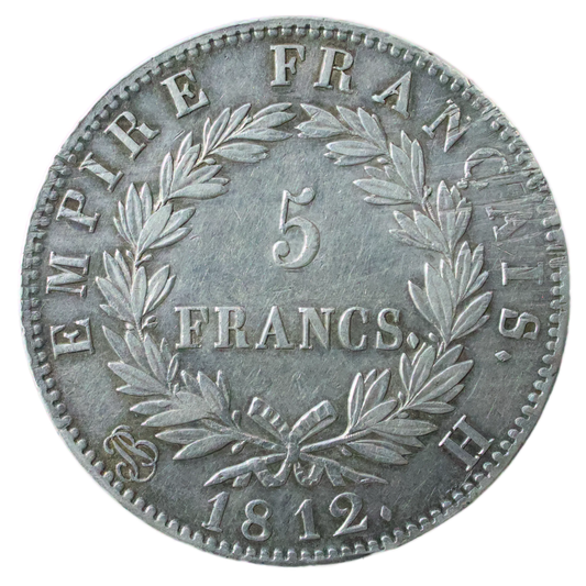 Napoléon Ier (1804-1814) 5 Francs 1812 H La Rochelle Argent 25.04 gr