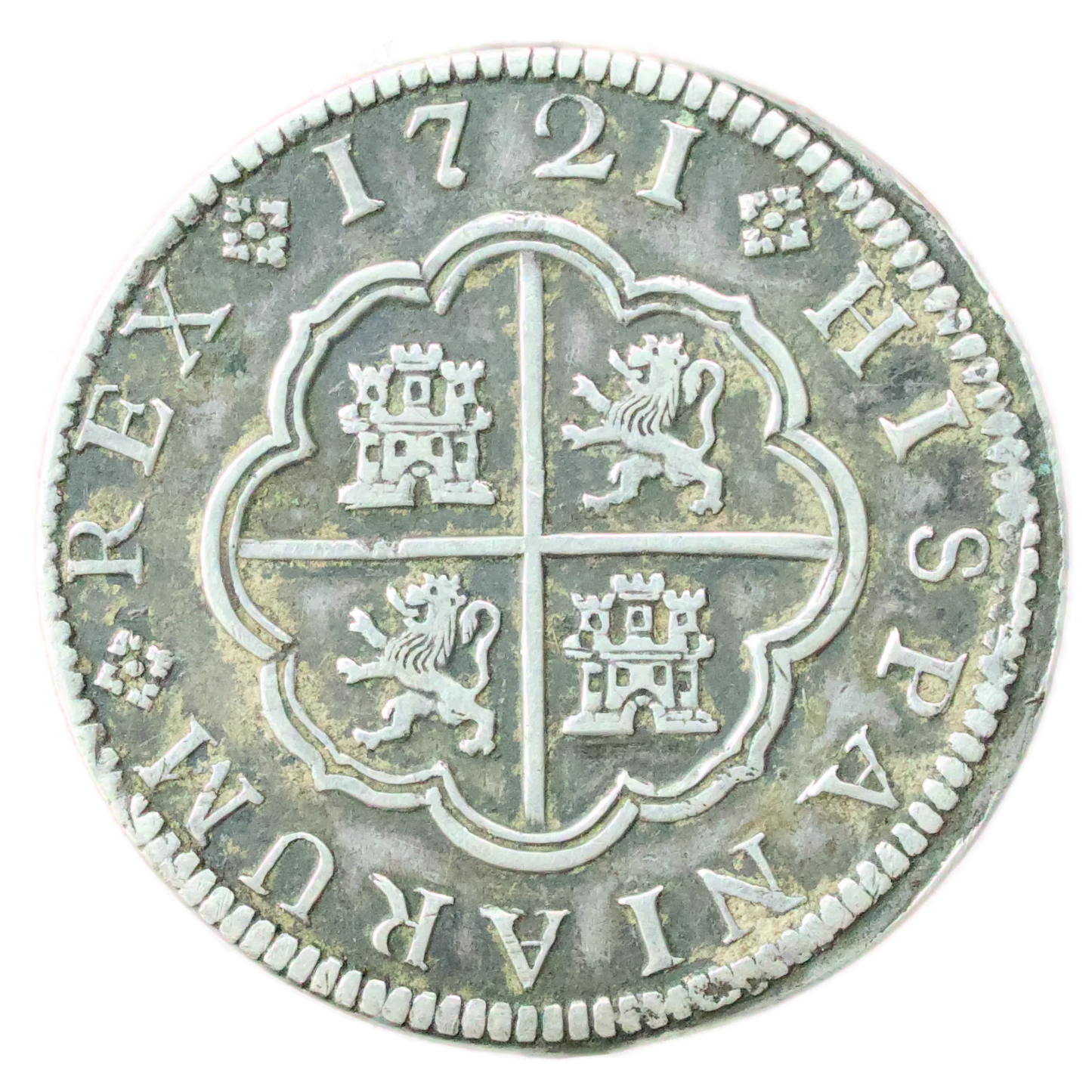 Espagne 🇪🇸 Philippe V (1700-1746) 2 Reales 1721 JJ Cuenca Argent 5.48 gr