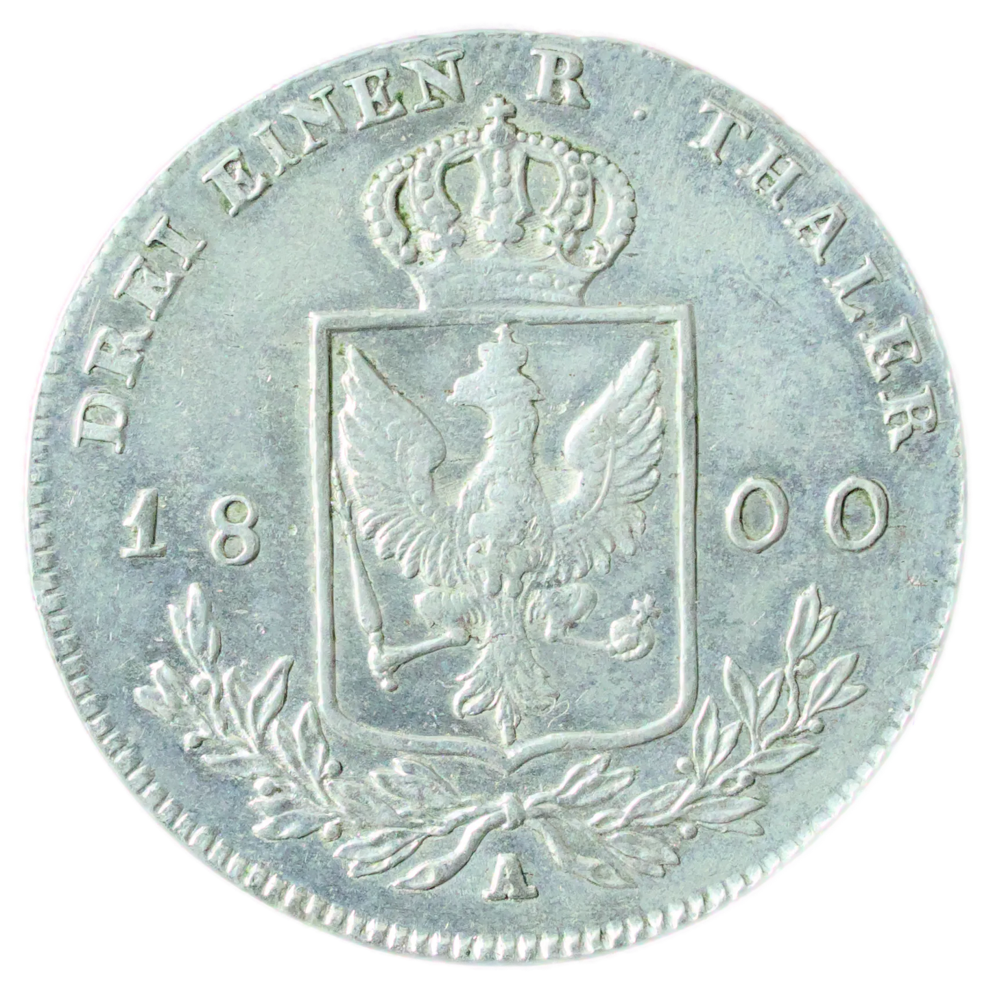 Allemagne Royaume de Prusse 🇩🇪 Frédéric-Guillaume III (1797-1840) 1/3 Thaler 1800 A Berlin Ag 8.24 gr