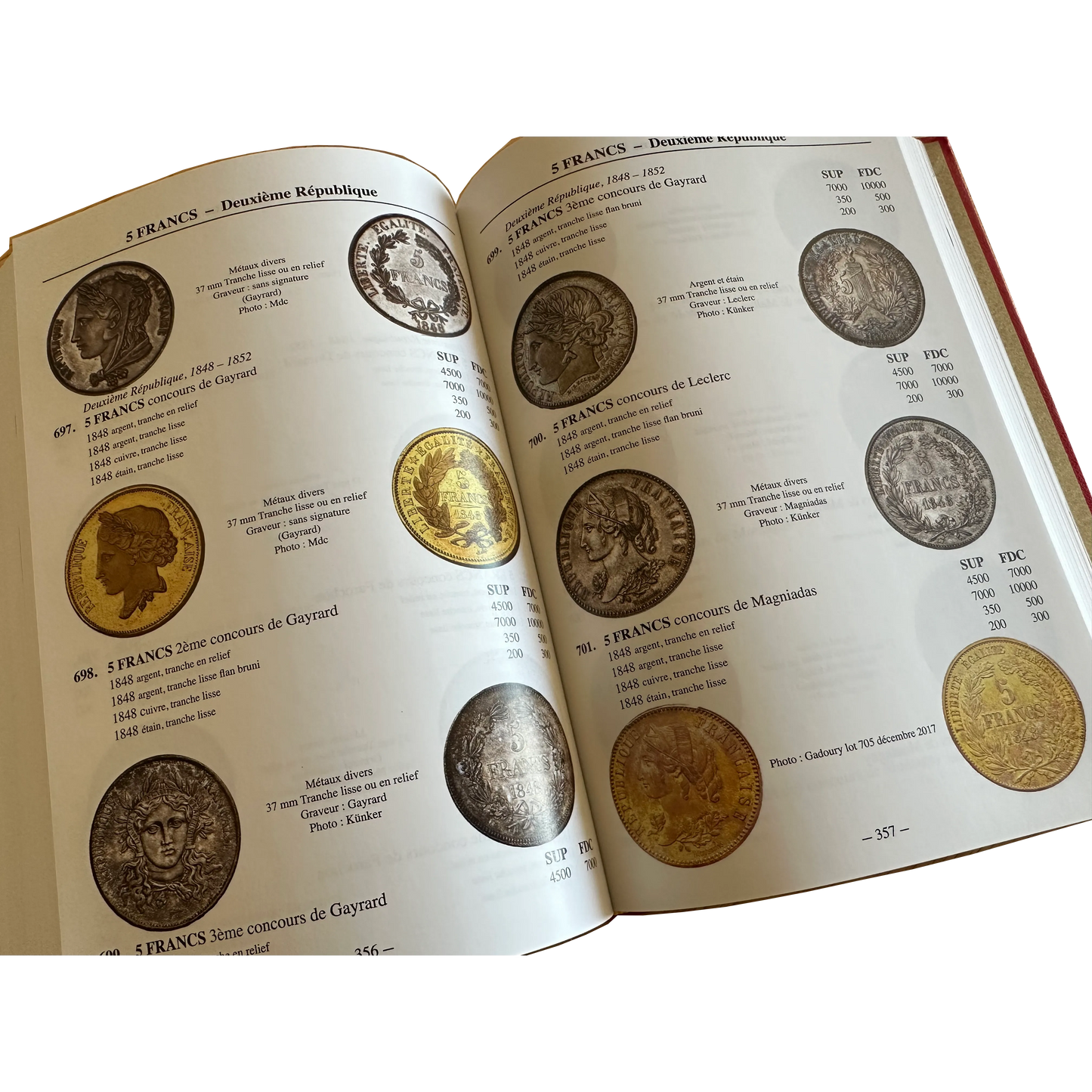 Cincuenta años Catálogo de monedas francesas V. Gadoury 1789-2023 El Libro Rojo