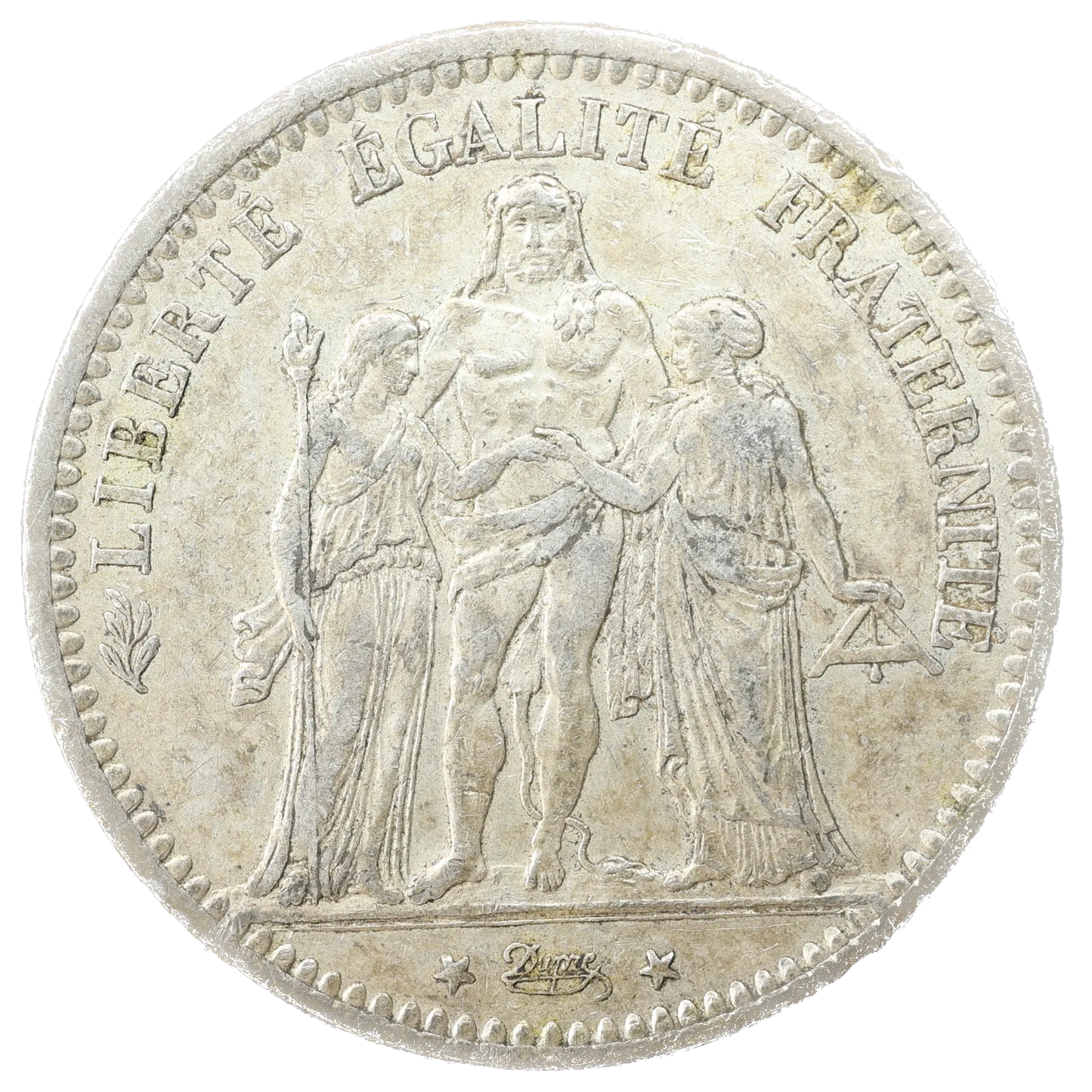 Tercera República 5 francos Hércules 1873 K Burdeos 24,92 gr Plata Hermosa pátina