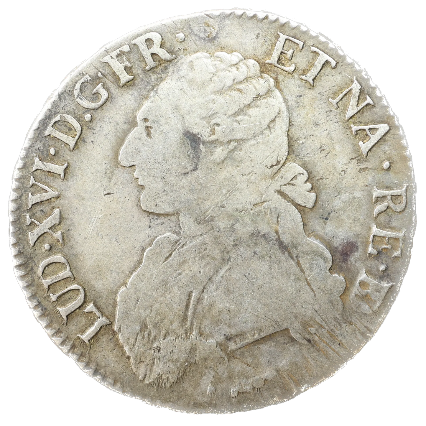 Luis XVI (1774-1792) Écu de Béarn con ramas de olivo 1778 Vaquette Pau plata 28,90 gr