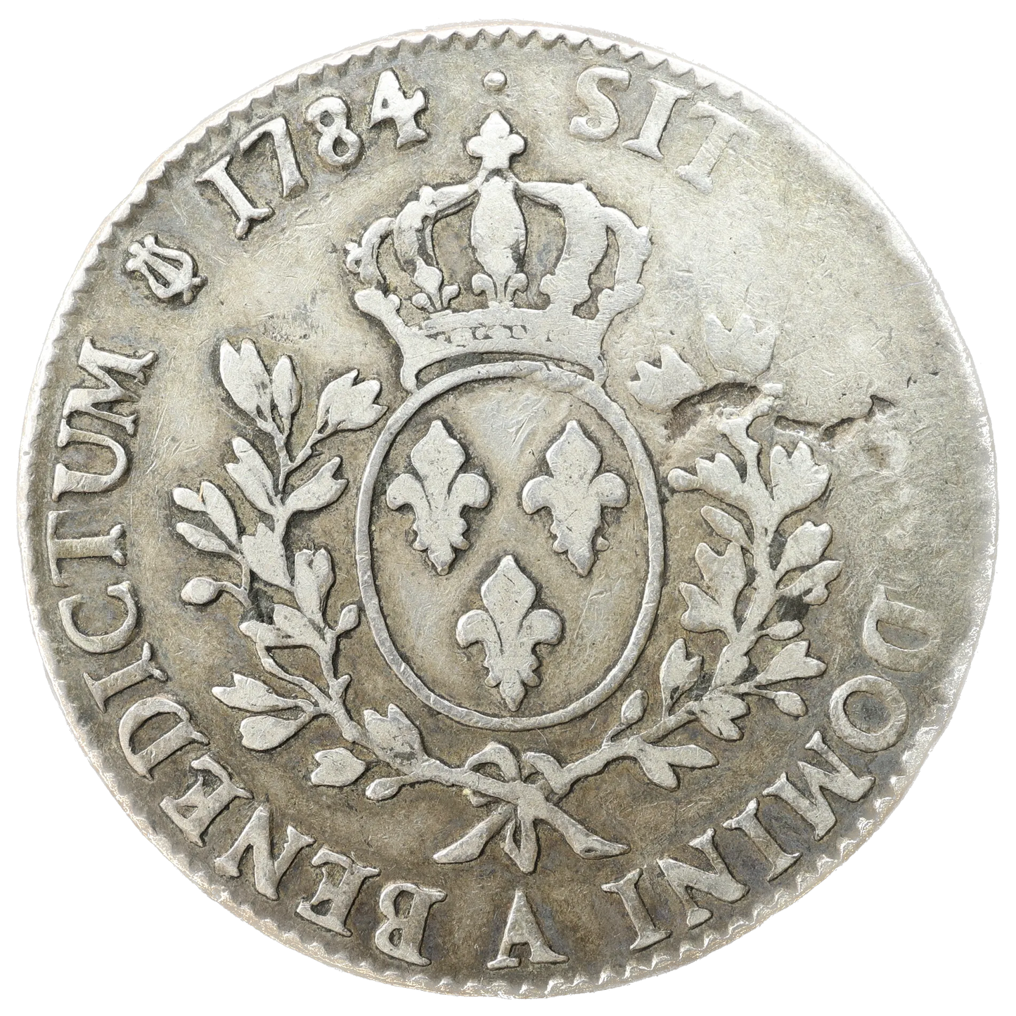 Luis XVI (1774-1792) Escudo con ramas de olivo 1784 A París plata 27,75 gr