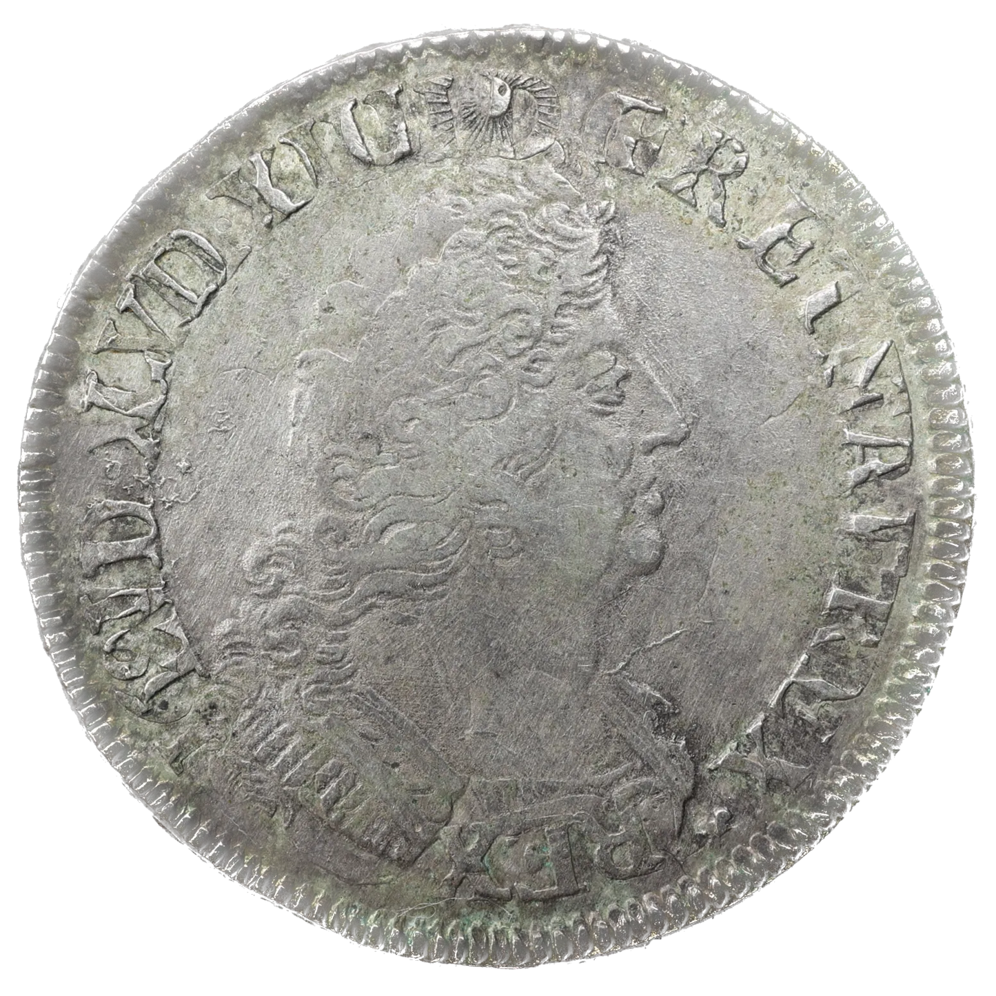 LOUIS XIV (1643-1715) 1/2 Ecu con palmas 1694 H La Rochelle 13,44 gr