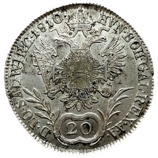 Autriche Franz II (1768-1835) 20 Kreuzer 1810 argent 6.68 gr