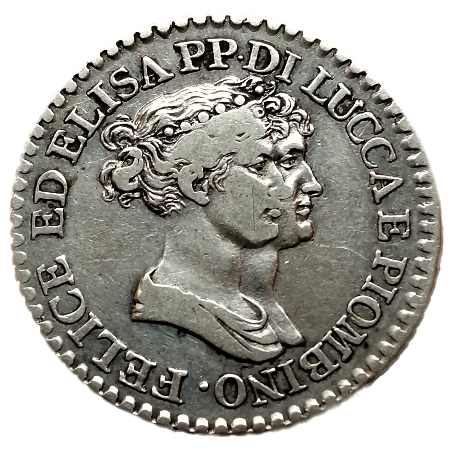 Italia 1 Franco 1807 Principado de Lucca Plata