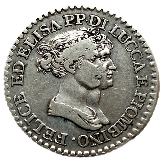 Italie Principauté de Lucques (1805-1808) 1 franco 1807 Argent 4.93 gr