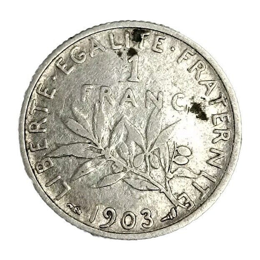 Semeuse 1 Franc 1903 Argent 4.95 Gr