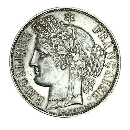 Cérès 5 Francs 1850 A Paris Argent. Belle Qualité. 24.96 Gr