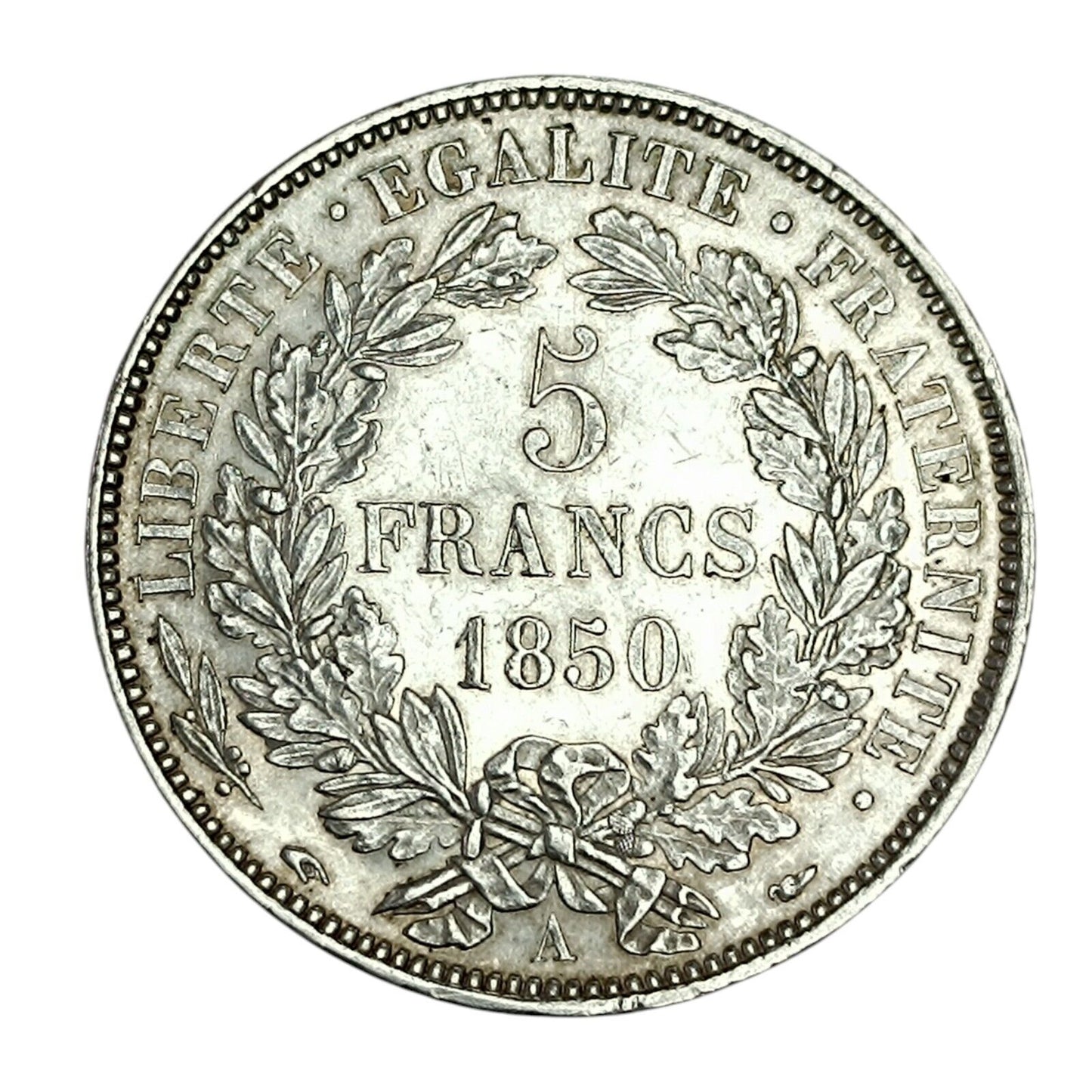 Cérès 5 Francs 1850 A Paris Argent. Belle Qualité. 24.96 Gr