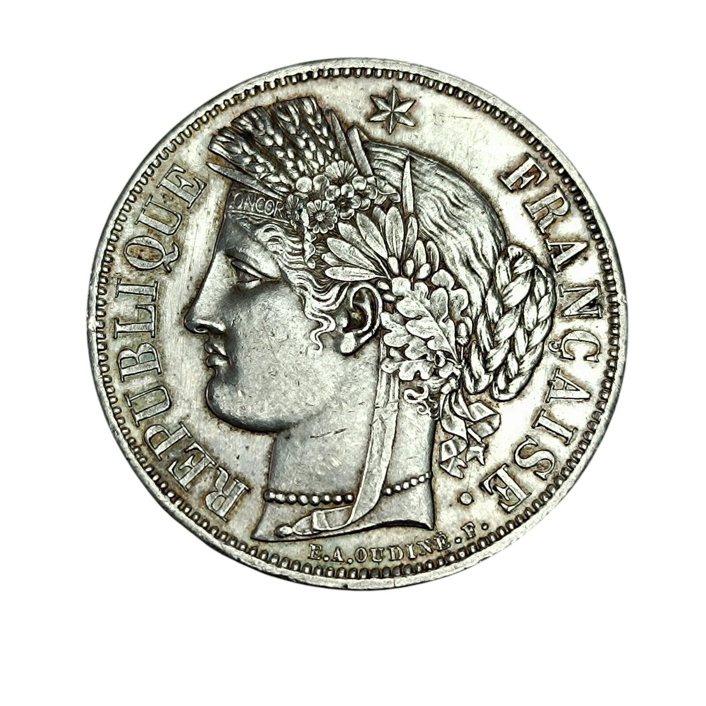 Cérès 5 Francs 1849 A Paris Argent 24.98 Gr