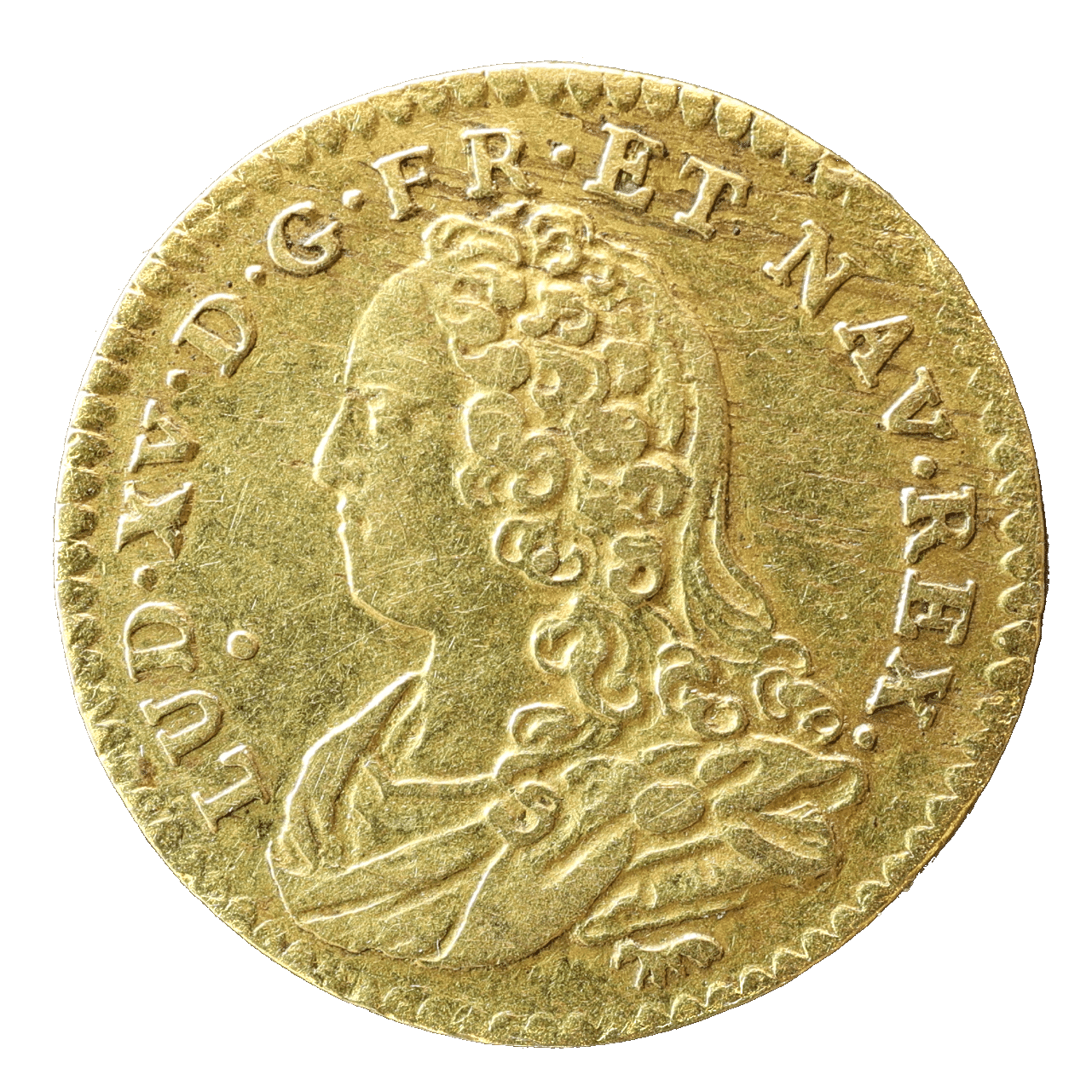 Luis XV (1715-1774) 1/2 Luis de oro con copas 1728 A Paris 4,04 gr