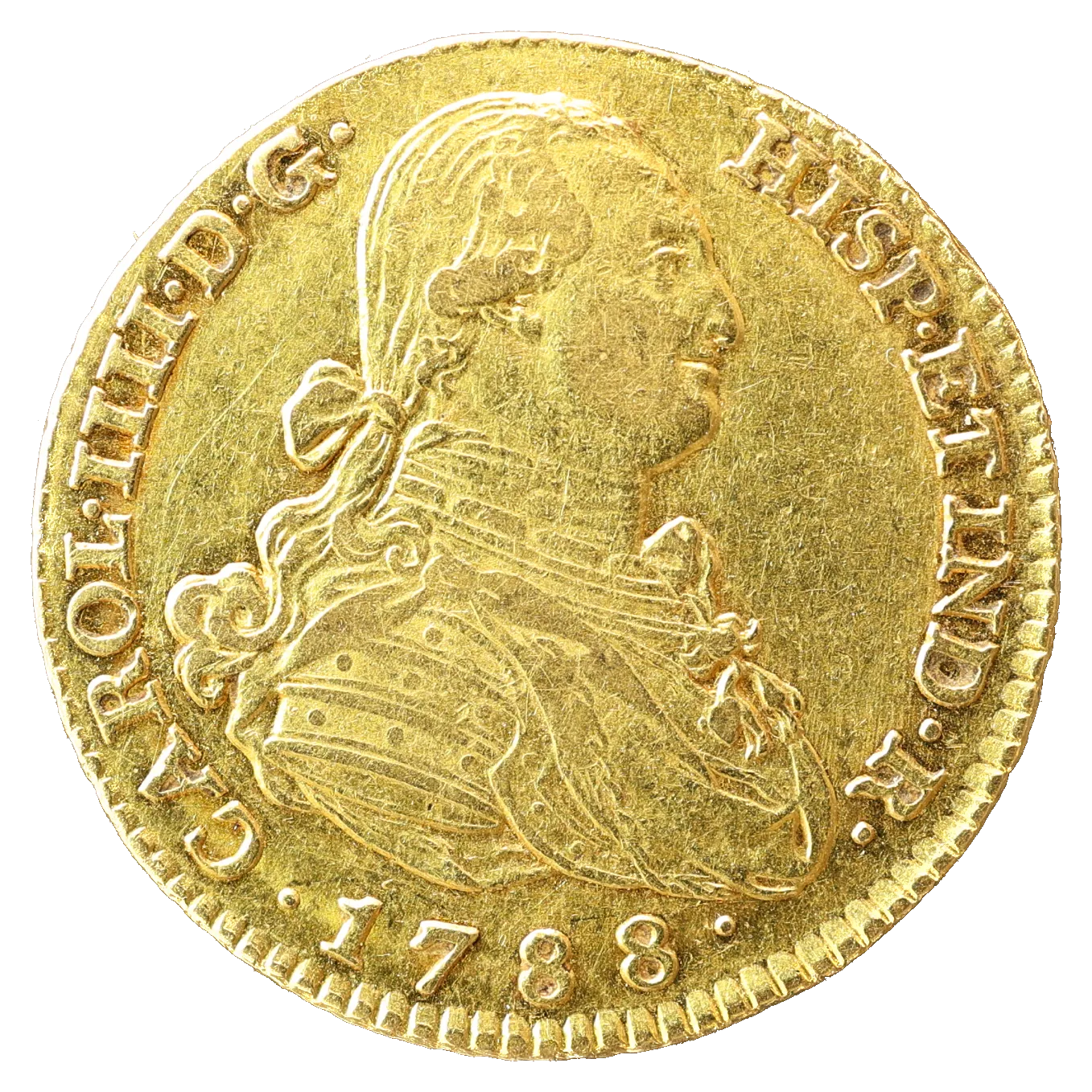 Espagne Charles IIII (1788-1808) 2 Escudos Or 1788 M-MF Madrid 6,35 gr