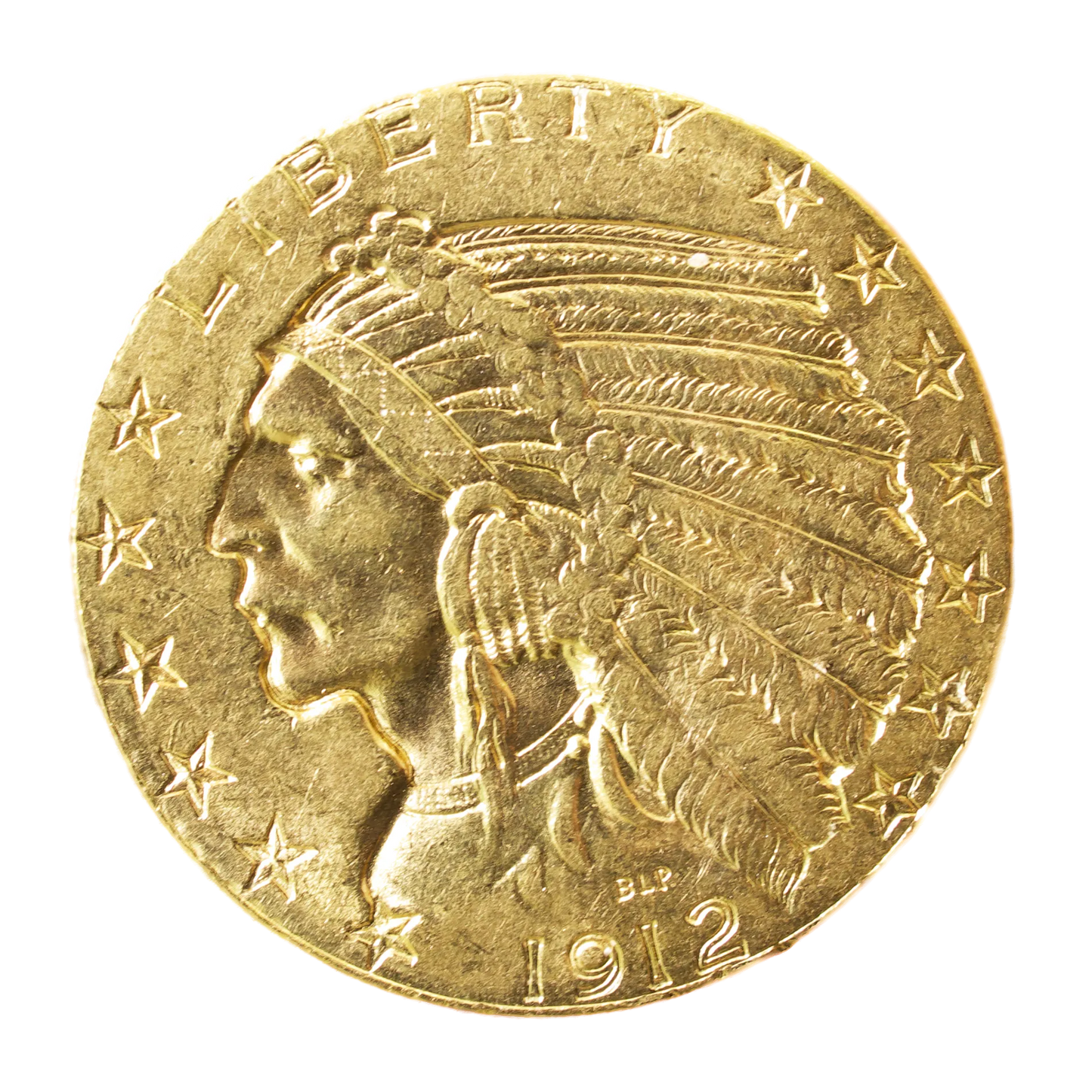 USA "INDIAN HEAD" 5$ Or 1912 Five Dollars 8,35 gr