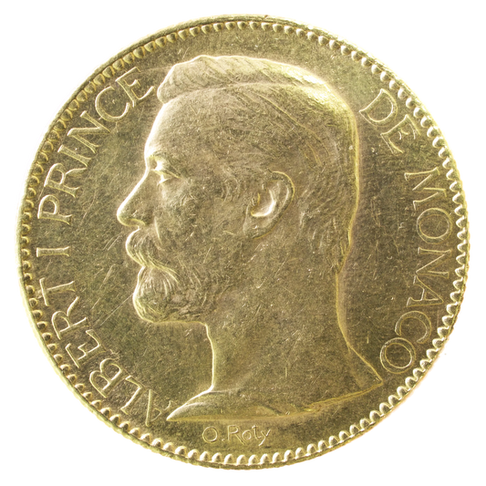 MÓNACO Alberto I (1899-1922) 100 francos de oro 1904 - 32,27 gr Magnífico