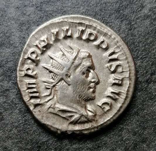 Felipe I el Árabe - Antoninianus - Fides Ejercicios - 3.28 gr