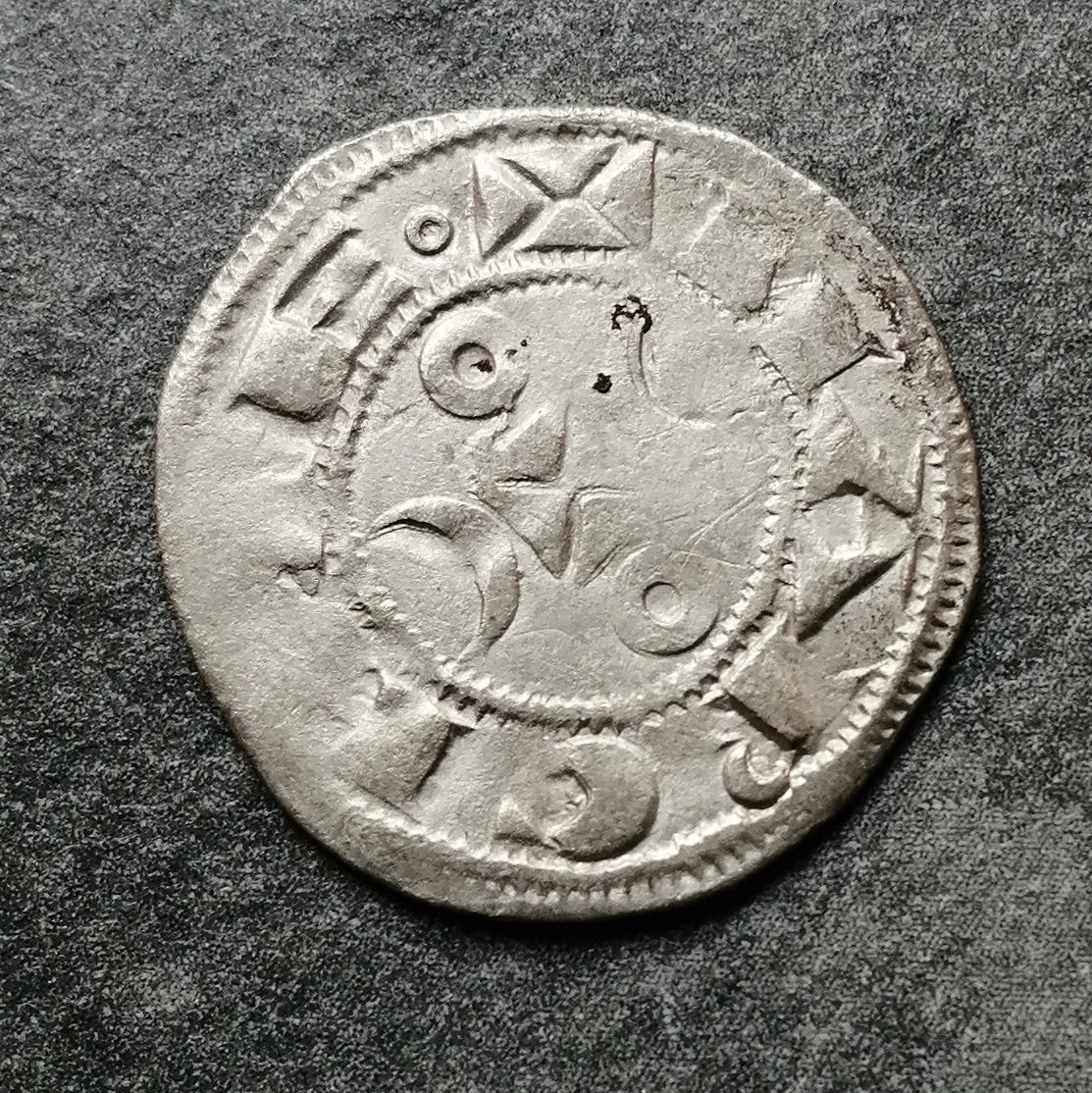 Marcas / Angoulême - Hugues IX - Denario de plata - Bellac - 0,81 gr