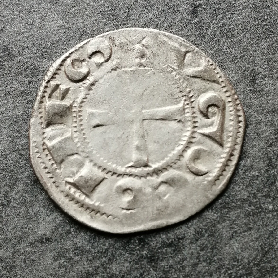 Marcas / Angoulême - Hugues IX - Denario de plata - Bellac - 0,81 gr