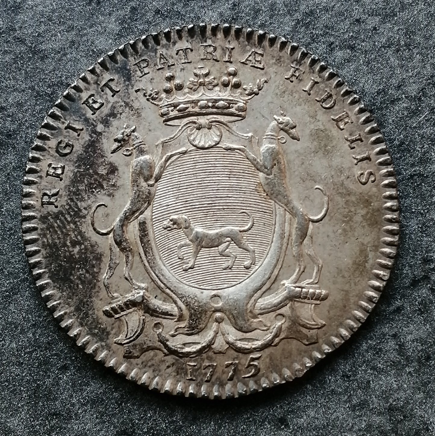 Ficha Borgoña Alcalde de Dijon Guillaume Raviot 1775 Plata 30 mm 9,20 gr