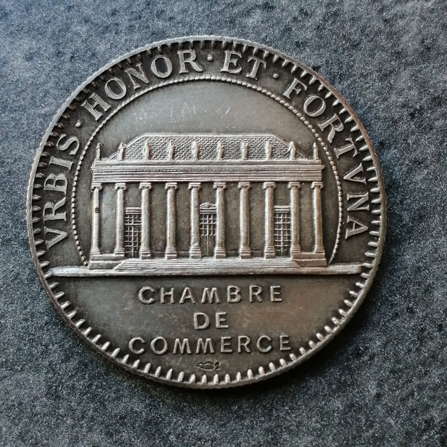 Token Cámara de Comercio de Nantes Plata 14,58 gr 32 mm