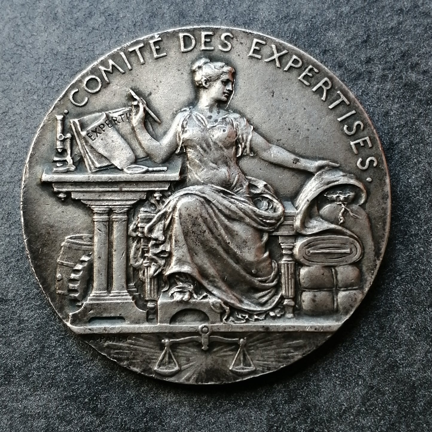 Jeton comité des expertises ministère du commerce et de l industrie 1822 Argent 15.09 gr 33mm