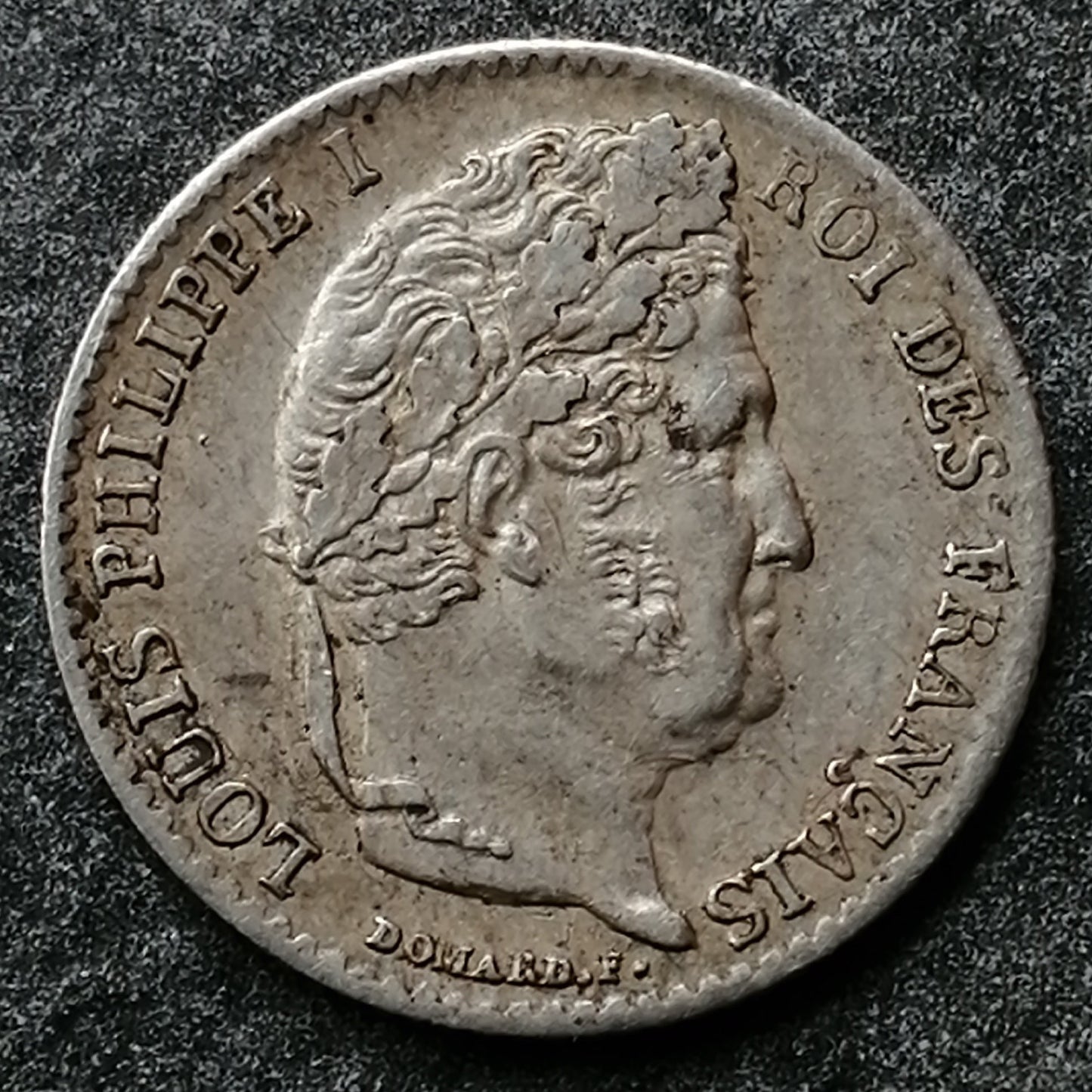 Luis Felipe (1830-1848) 1/4 franco 1834 K Burdeos 1,23 gr Plata G.355