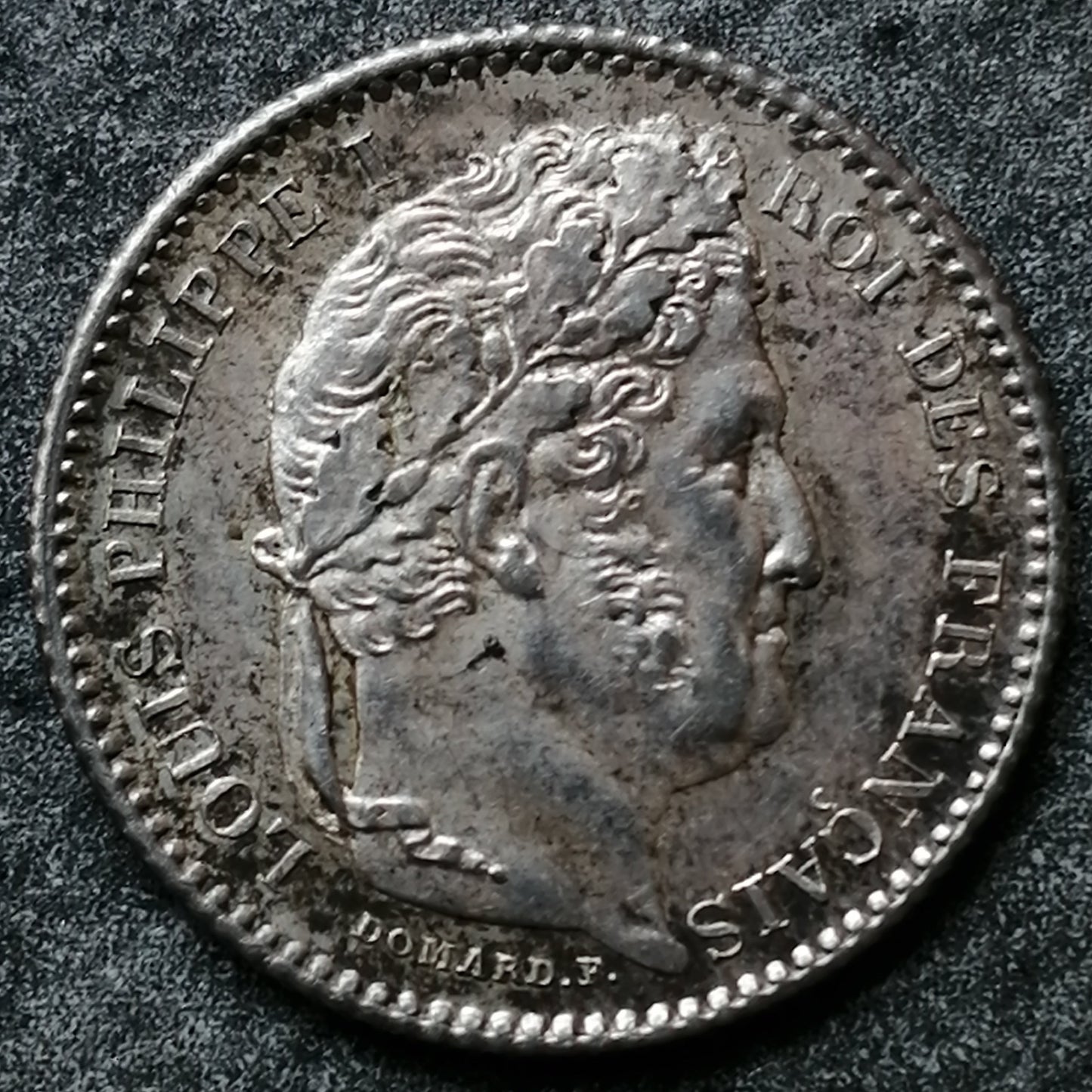 Luis Felipe I (1830-1848) 25 céntimos 1847 A París Plata 1,25 gr G. 357