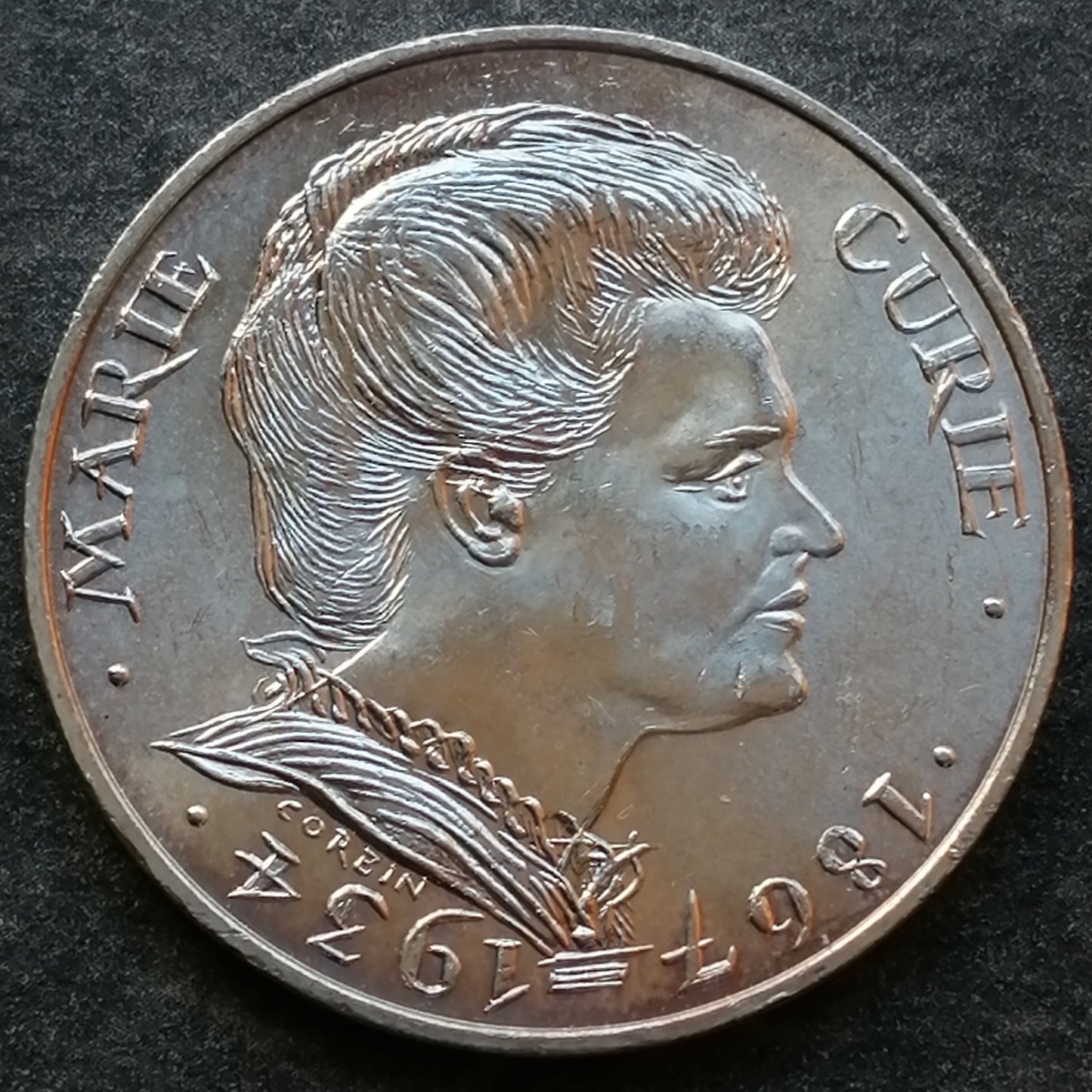 Marie Curie 100 francos 1984 Plata 15,03 gr G.899