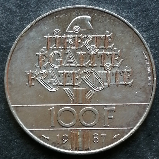 La Fayette 100 francs 1987 Argent 15.00 gr G.902