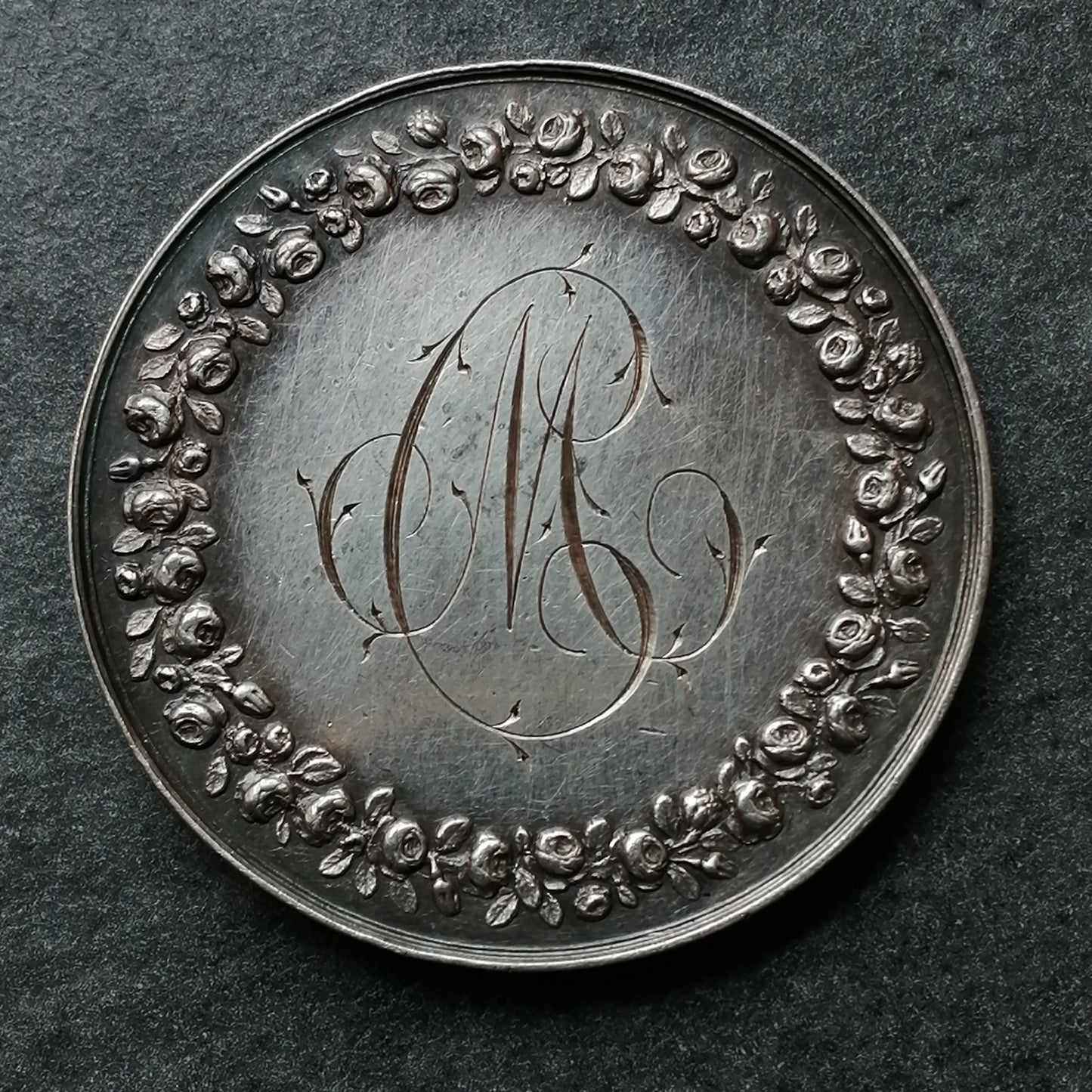 Médaille de mariage en argent par Gayrard 16 juillet 1861 21.84 gr