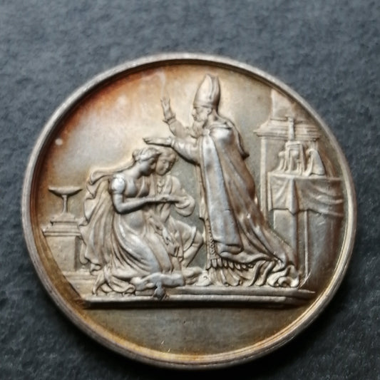 Christian marriage medal / 9.85 gr silver