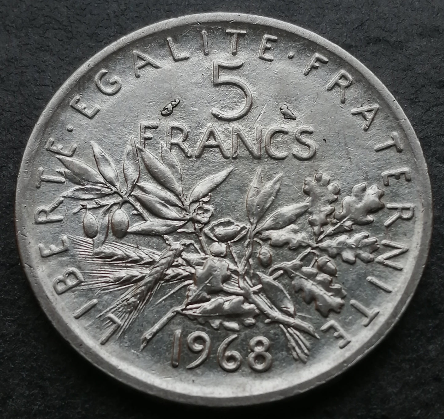 Sembrador 5 francos 1968 Plata - 11,99 gr - G. 770